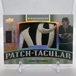 Adam Beckman 2021-22 Premier Patch-Tacular SSP /25 Minnesota Wild - Picture 1 of 2