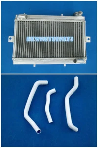 White Aluminum Radiator & Silicone Hose For Honda TRX250 TRX250R 1986 1987 86 87 - Picture 1 of 9