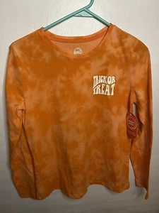 Size Xxl (18) Kids Unisex Trick Or Treat Long Sleeve Shirt NWT  - Picture 1 of 2