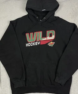 Minnesota Wild Hockey Hoodie Black NHL Sweater CI Sport Sweatshirt Size XL - Picture 1 of 7