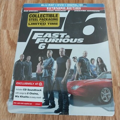 FAST & FURIOUS 6 Collectible Limited Steelbook (Blu-Ray/DVD) Target Excl. NEW! - Image 1 of 4