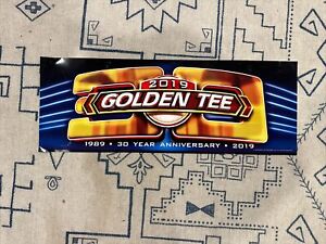 Golden Tee 2019 30th Anniversary Marquee Approximately 26x9 Rare