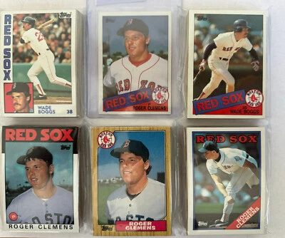 Boston Red Sox 1984-88 Topps base team sets (5 set lot w/Clemens RC + 5 HOFers) - Image 1 of 3