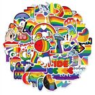 50 LGBT Gay Rainbow Pride LGBTQ Bright Small Waterproof  Vinyl Decal Stickers
