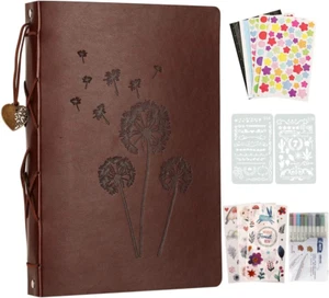YILEEY Fotoalbum Zum Selbstgestalten, Leder Scrapbook Schwarze Seiten Nachfüllba - Bild 1 von 12