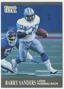 1991 Fleer Ultra #169 Barry Sanders Detroit Lions - Foto 1 di 2
