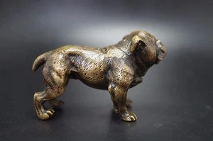 Vintage Bronze Bulldogge Hund  - Bild 1 von 11