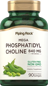 Phosphatidyl Choline 840mg | 90 Softgels | Non-GMO | by Piping Rock - Picture 1 of 2