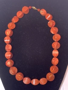 Vintage Natural Color Sponge Coral Necklace With 14k Gold Clasp - Picture 1 of 11