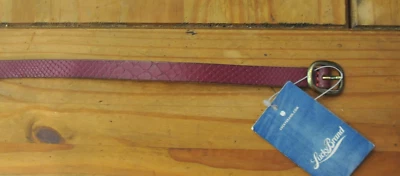 Lucky Brand women’s Skinny Leather Jean Belt With Purple Embossed Size L/XL - Image 1 of 4