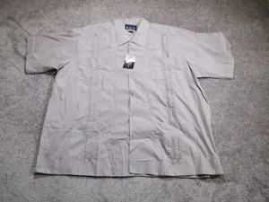 Camicia Guayaberas uomo taglia 50 bottoni messicani manica corta NUOVA - Foto 1 di 12
