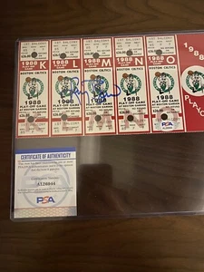 1988 Playoff Tickets Boston Celtics Autograph PSA COA Larry Bird Signed Rare - Picture 1 of 4