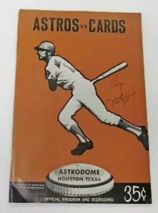 Programa Cardinals v Astros 1971 Roger Metzger Astrodome 79530b7 - Imagen 1 de 3