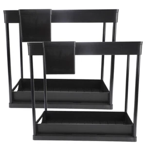 2er Pack Unter Waschbecken Organizer Und Aufbewahrung, Ausziehbar Badezimmer Organizer - Bild 1 von 23