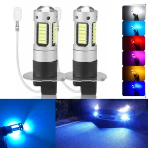 2x Bright H3 LED Bulbs 4014 30SMD Car Fog Light High DRL Driving Lamp 6000K - Picture 1 of 29
