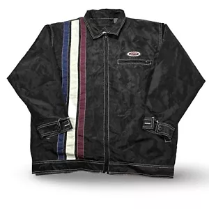 Vintage Y2k Rusty Industrial Snow Surf Striped Lined Jacket Size L - XL Rare - Picture 1 of 11