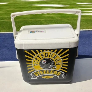 Pittsburgh Steelers NFL Cool Stuff Drink Cooler 1992 Lunch Box Tailgating USA - Picture 1 of 17