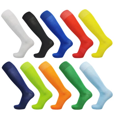 Knee High Long Athletic Sport Socks Anti Slip Youth Men Football Soccer Baseball - Image 1 of 4