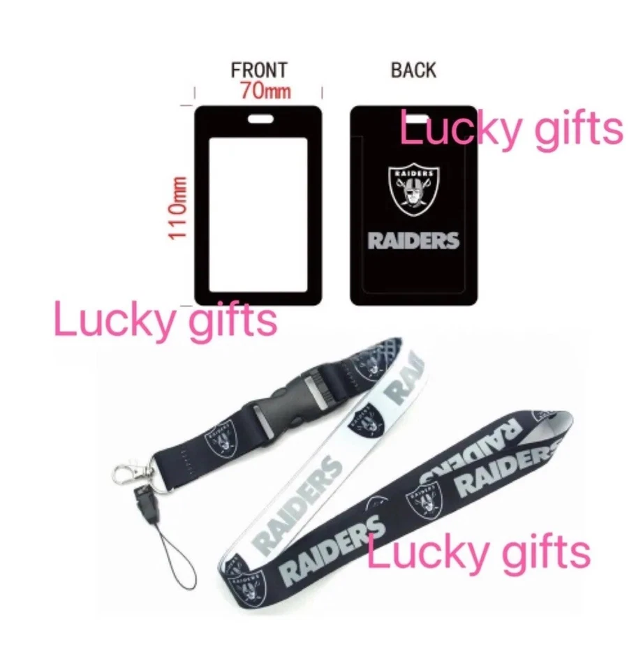 Llavero de cordón del equipo de fútbol americano de la NFL Las Vegas Raiders titular de identificación envío a EE. UU. en 1 día Foto 1 de 1