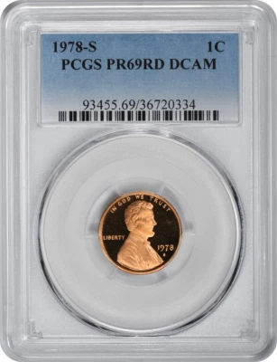 1978-S Lincoln Cent PR69RD DCAM PCGS - Image 1 of 2