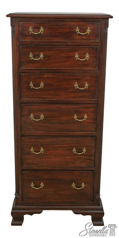 L59919EC: HENKEL HARRIS Chippendale Mahogany Lingerie Chest Cover
