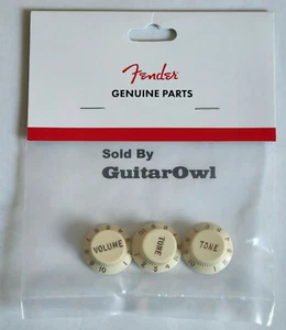 Fender Guitar Stratocaster Aged White Control Knobs 0991369000 FREE SHIPPING - Picture 1 of 2