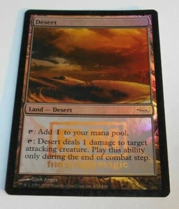 Desert FOIL Magic the Gathering MTG DCI Glen Angus Land Promo EDH Commander FNM - Picture 1 of 2