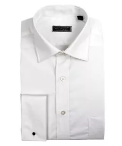 Peter England Mens Plain Double Cuff Shirt - Picture 1 of 2