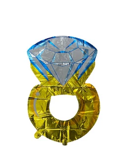 Balloon Engagement Ring Mylar 21"x31" Wedding Bridal Hen Shower Party 2 Piece - Picture 1 of 2
