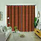 Ginger Grid With A Normal Large Gapprinting 3D Blockout Curtains Fabric Window