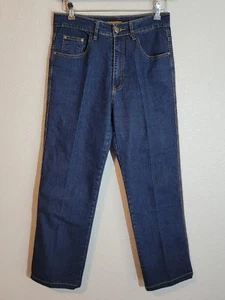 D&J jeans donna taglia 2L regular dritto vita alta denim blu lavaggio scuro - Foto 1 di 12