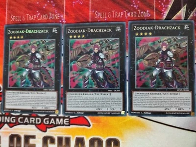 3x ZOODIAK-DRACHZACK - MP17-DE208 Secret Rare / 1. Auflage Near Mint Playset - Bild 1 von 3