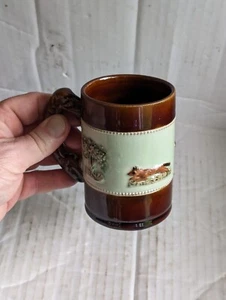 Vintage Denby Bourne Ceramic Pottery Fox & Hound Hunt Stoneware Tankard Mug VGC - Picture 1 of 14
