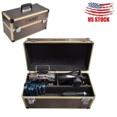 Aluminum Double RC Transmitter Carrying Case for Futaba JR Spektrum FrSky Hitec - Image 1 of 4