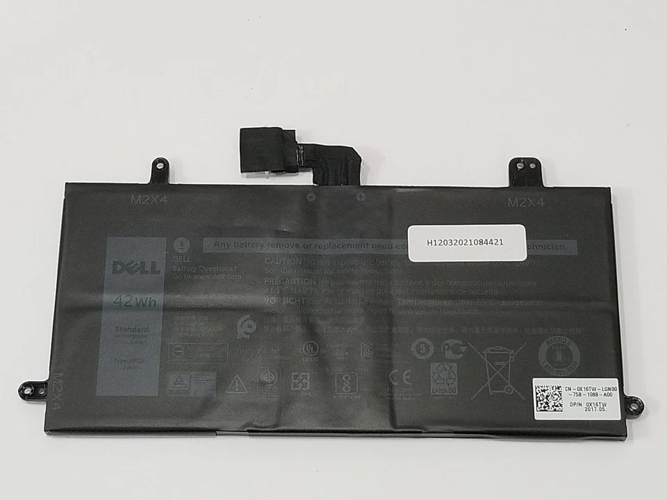 Lote de 2 baterías para portátil Dell J0PGR 5250mAh 4 celdas para Latitude 12 5285/5290 Foto 1 de 3