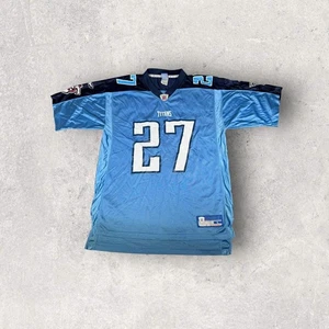Vintage Reebok Tennessee Titans Eddie George #27 Blue Jersey Mens Size L Flaws - Bild 1 von 10