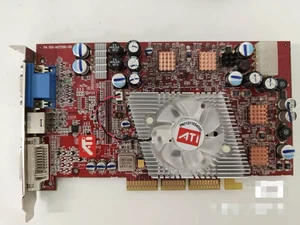 ATI 9800 Pro graphics card, 128MB video memory, 256-bit bus width, AGP 8X interf - Picture 1 of 3