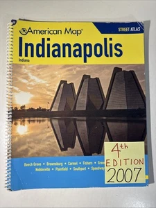 Indianapolis Indiana Street Atlas 2007 American Map Carmel Noblesville IN Guide - Picture 1 of 20
