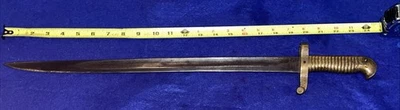 Zouave High Conditions US Civil War (?) Espada corta bayoneta rifle con marcas Foto 1 de 4
