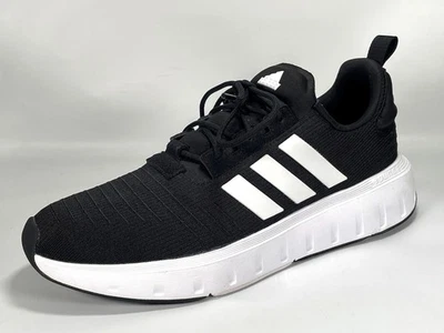 RRP £90 Brand New Adidas Swift Run 23 Men's Black Low Lace-Up Trainers Size 11.5 - Image 1 of 4