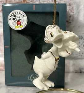 Vintage Lenox Disney Donald Duck "Totin the Tree" Porzellan Weihnachtsschmuck - Bild 1 von 9