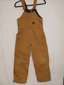 Walls Tough Wear Brown Insulated Bib Overalls Kids Large Just Like Dad Work - Picture 1 of 18