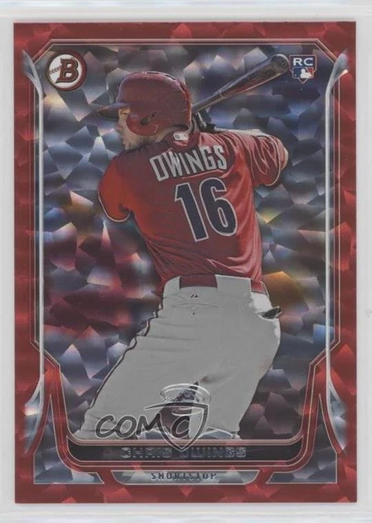 2014 Bowman Red Ice /25 Chris Owings #219 Rookie RC - Image 1 of 2
