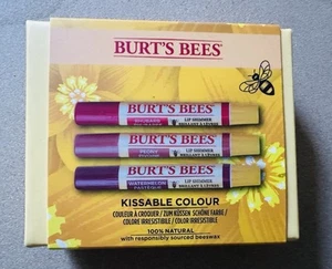 Burt's Bees Lip Shimmers Multipack, Peony, Rhubarb, Watermelon, Kissable Colour - Picture 1 of 7