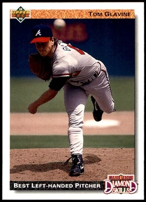 Tom Glavine 1992 Upper Deck #713 Braves MLB READ FREE SHIPPING AutographDen - Image 1 of 2