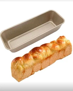 Beasea Padella Lunga per Pane, 12X4 Pollici Rettangolare Pane Padella Set di 2, Antiaderente Pane - Foto 1 di 6