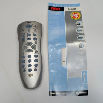 RCA Universal Remote Control RCU410WMS Multi Brand TV VCR DVD Instructions F7 - Image 1 of 4