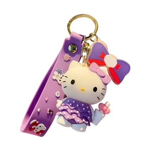 Kinder Sanrio Anime süß Hello Kitty Schlüsselanhänger Schlüsselring Spielzeug Partytüten Geschenkset NEU - Bild 1 von 20