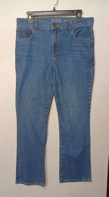 Jeans The Children's Place Bootcut para niños talla 16 azul husky denim Foto 1 de 4