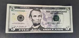 MD00004968* - $5 Star Note Low Serial Number - Series 2013 - Low 320k Run - Picture 1 of 6